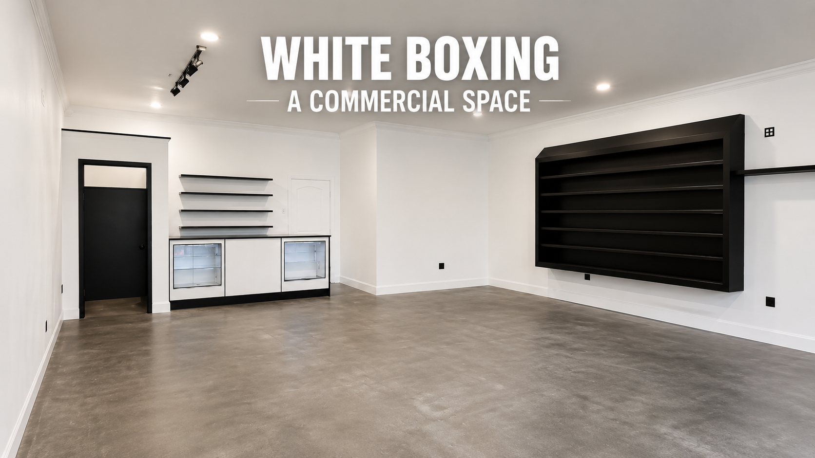 White boxed commercial interior prepared for leasing or customization